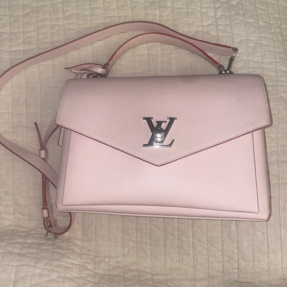 Authentic Louis Vuitton Lockme Pink Leather Handbag